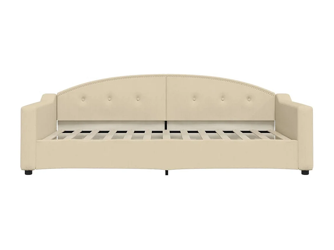 Dagbed met uitschuifbed crème 100x200 cm stof