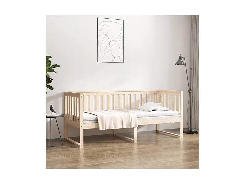 Lit de jour sans matelas 75x190 cm bois de pin massif