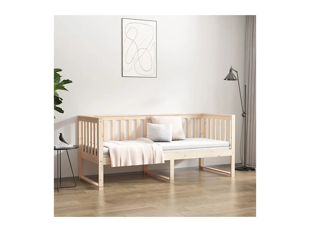 Lit de jour sans matelas 75x190 cm bois de pin massif