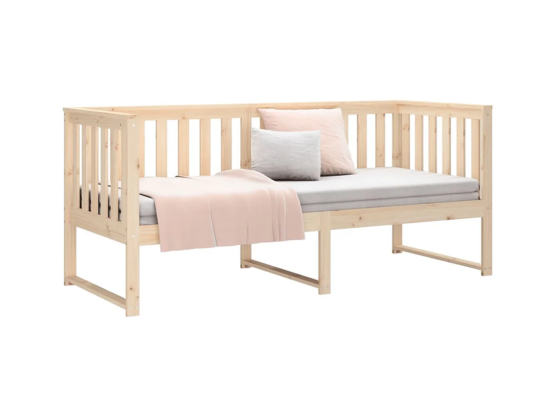 Lit de jour sans matelas 75x190 cm bois de pin massif
