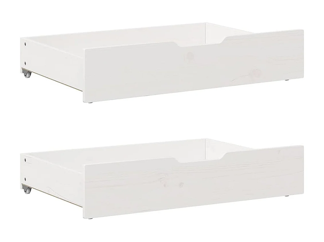 Estructura de cama sin colchón blanca 140x200 cm madera maciza de pino