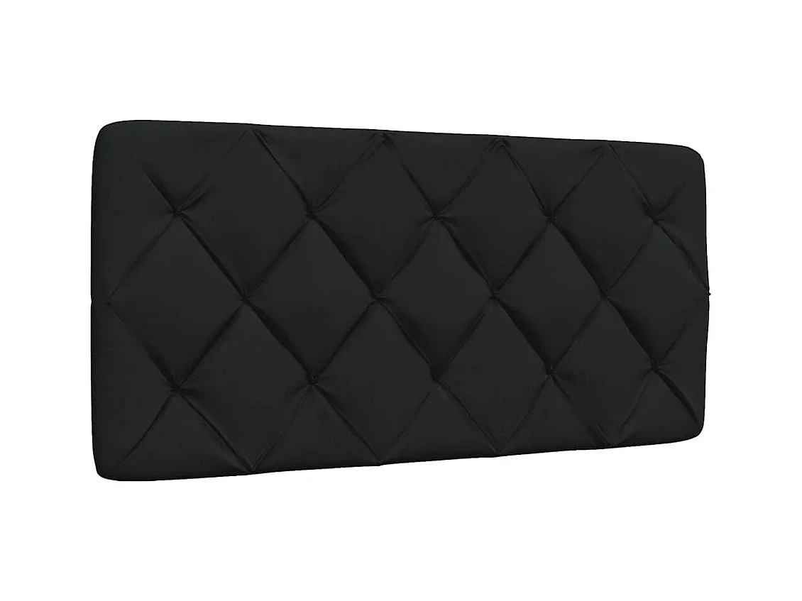 Cadre de lit avec LED sans matelas noir 100x200 cm tissu