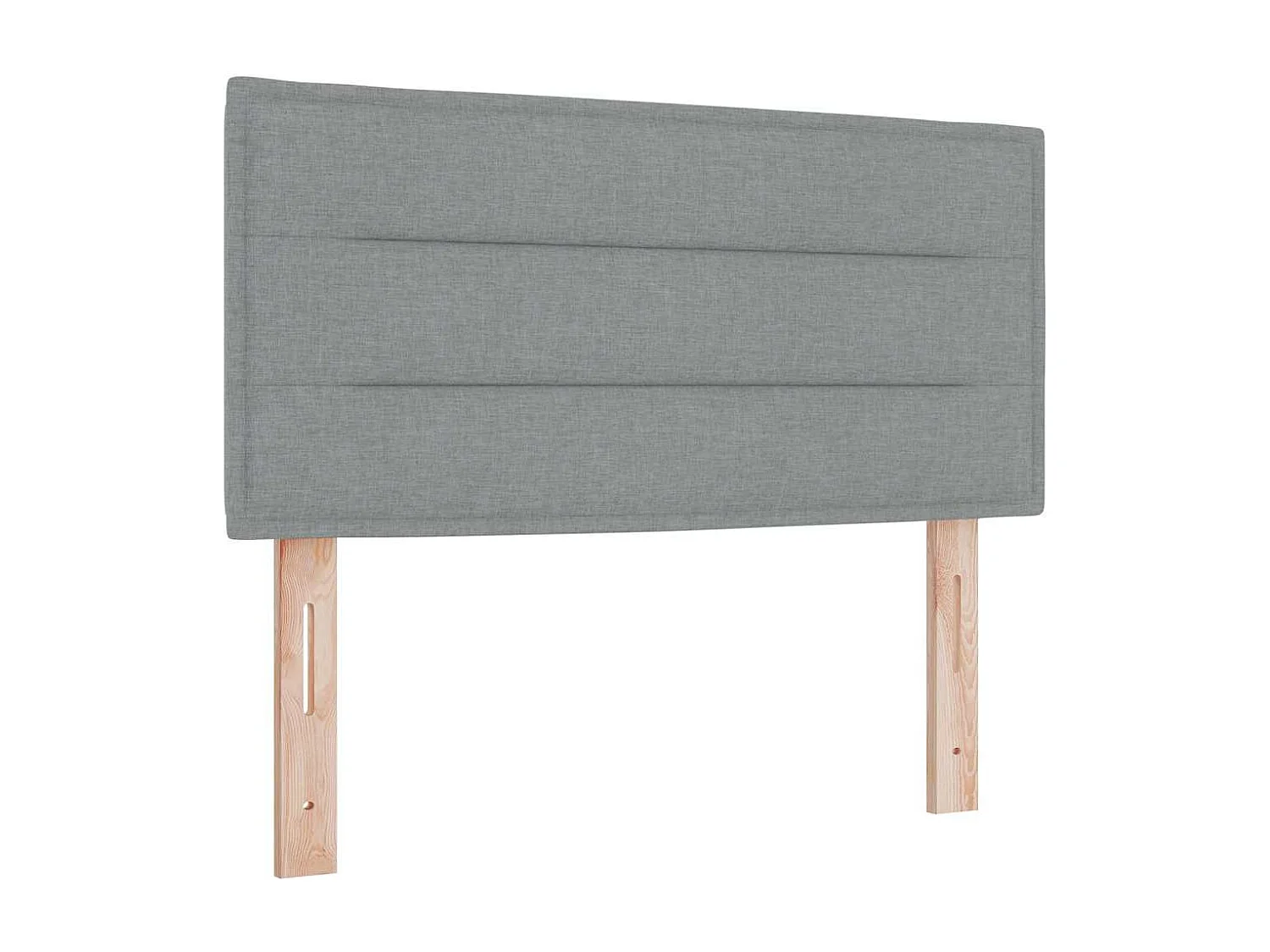 Letto a molle con materasso Tessuto grigio chiaro 90 x 190 cm