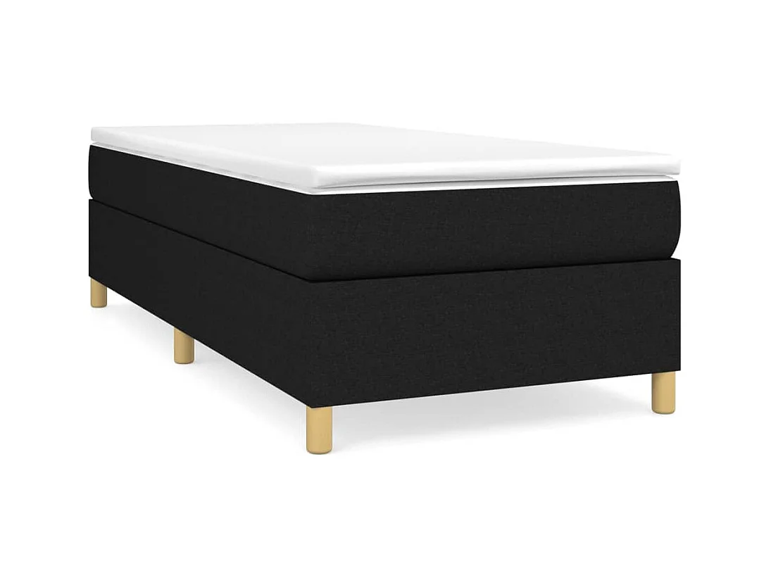 Rete a doghe con materasso Tessuto Nero 100x200 cm