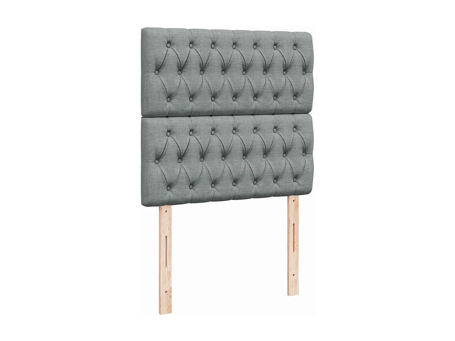 Sommier à lattes de lit avec matelas Gris clair 100x200cm Tissu