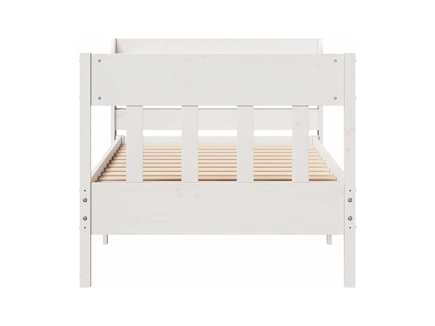 Cadre de lit sans matelas blanc 90x200 cm bois de pin massif
