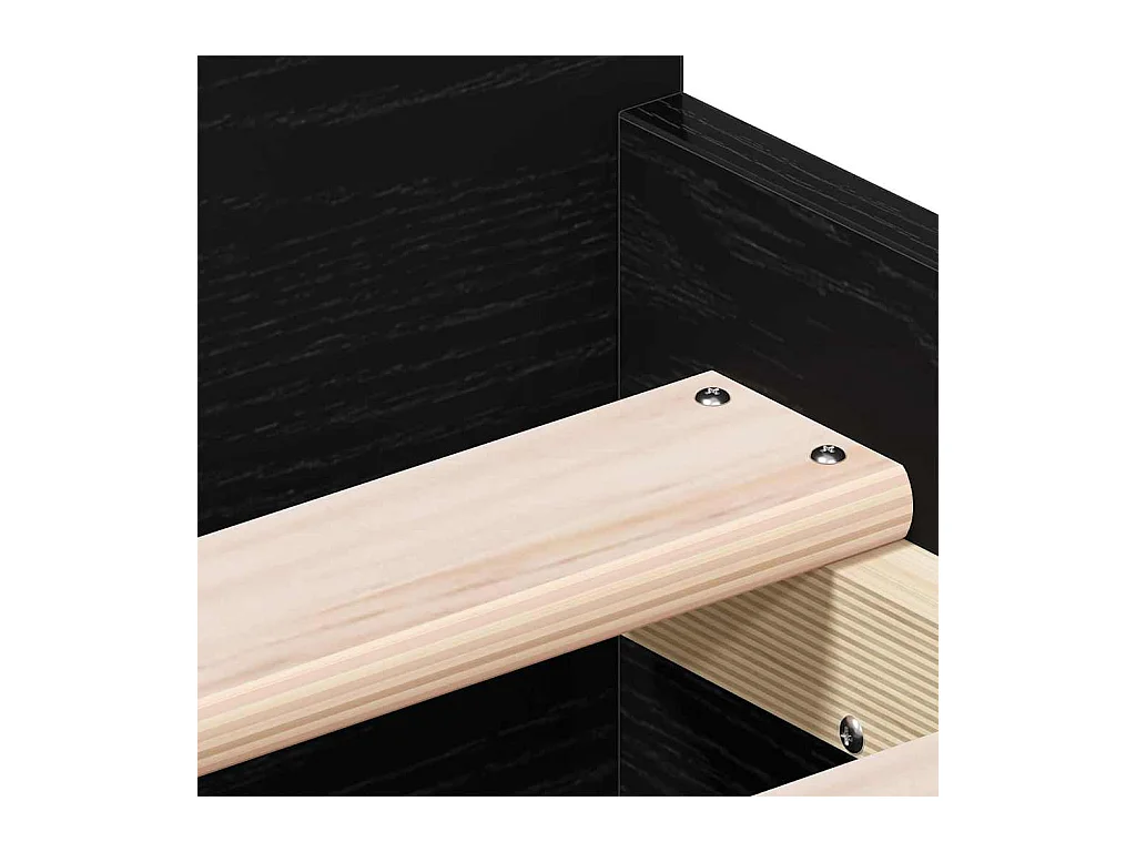 Struttura letto in rovere nero 75 x 190 cm in legno ingegnerizzato