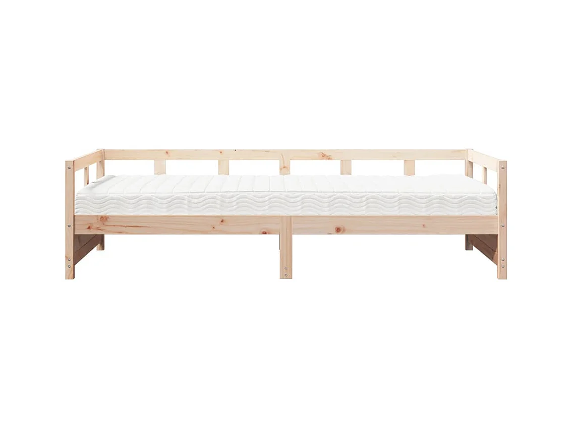 Tagesbett mit Matratze 90x200 cm Kiefer Massivholz