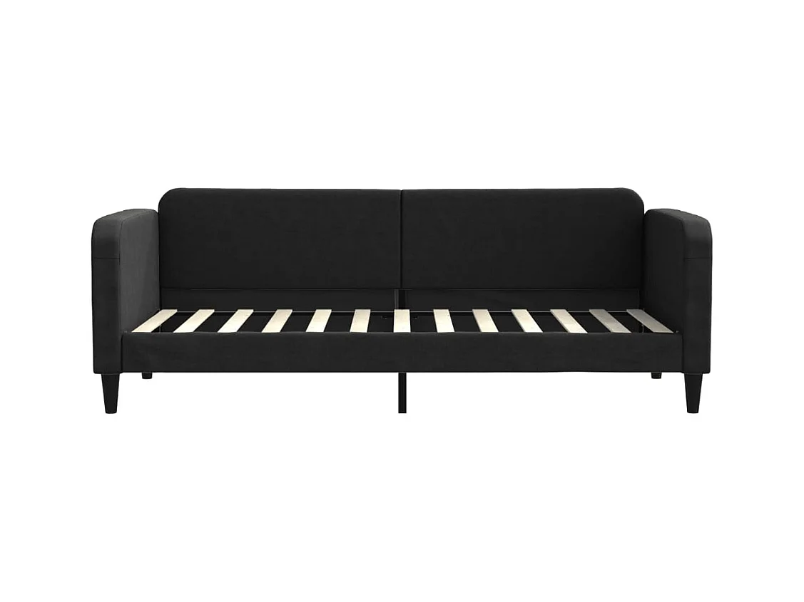 Lit de repos sans matelas noir 80x200 cm tissu