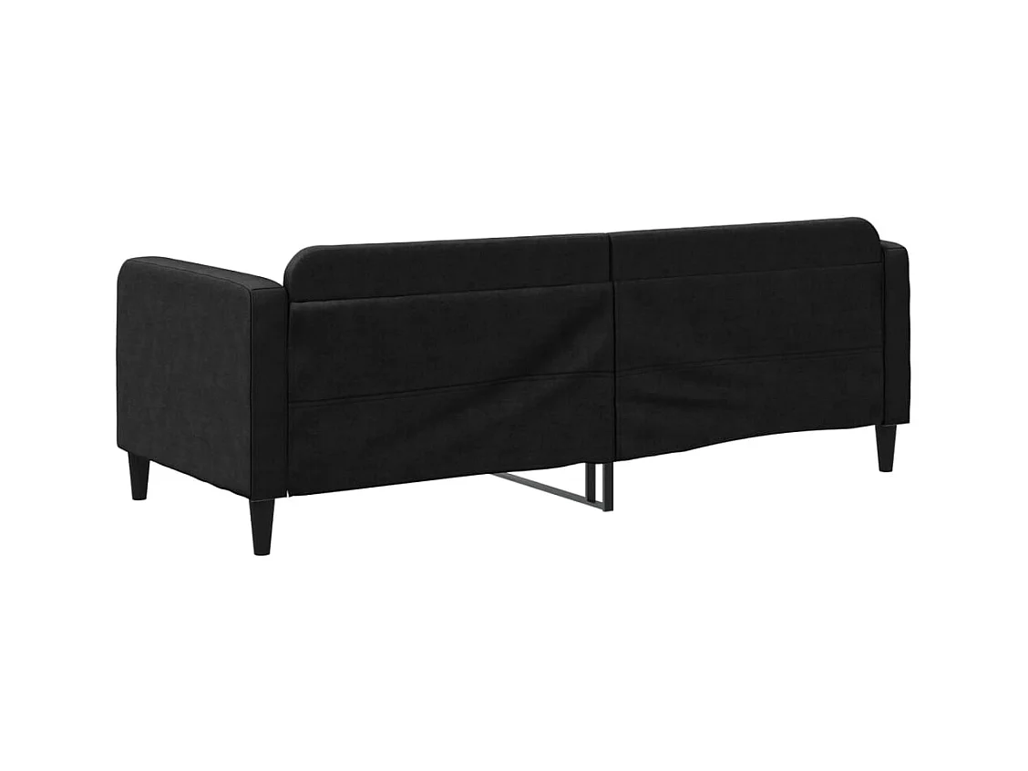Lit de repos sans matelas noir 80x200 cm tissu