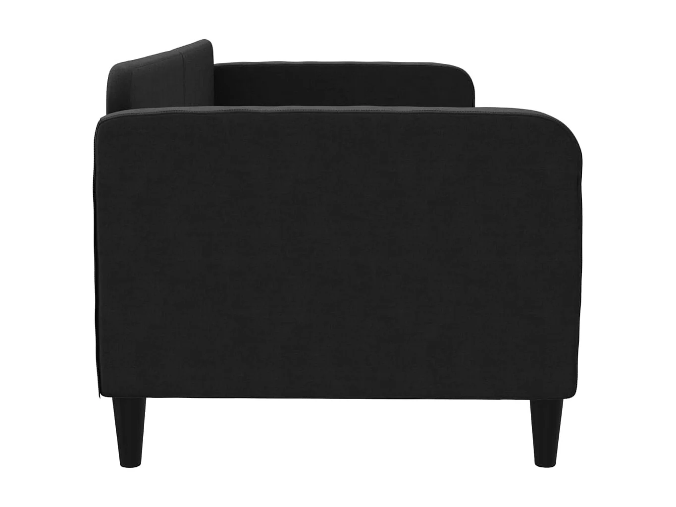 Divano letto senza materasso in tessuto nero 80x200 cm