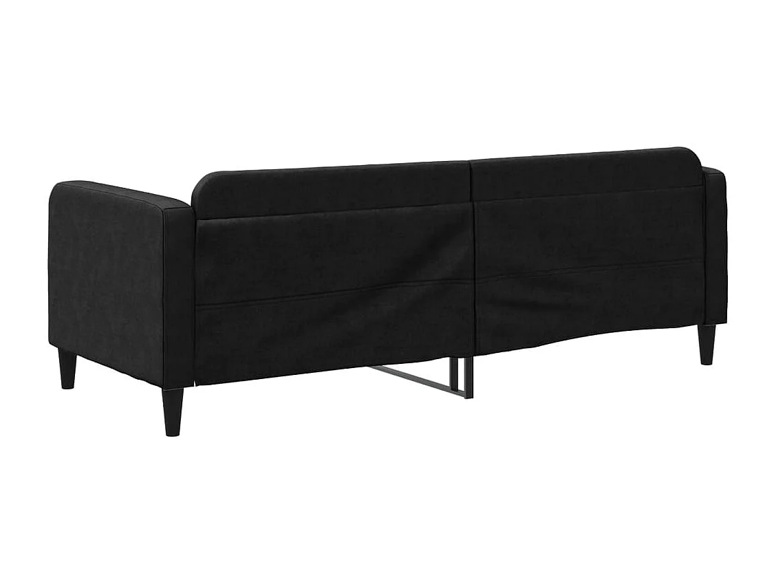 Divano letto senza materasso in tessuto nero 80x200 cm
