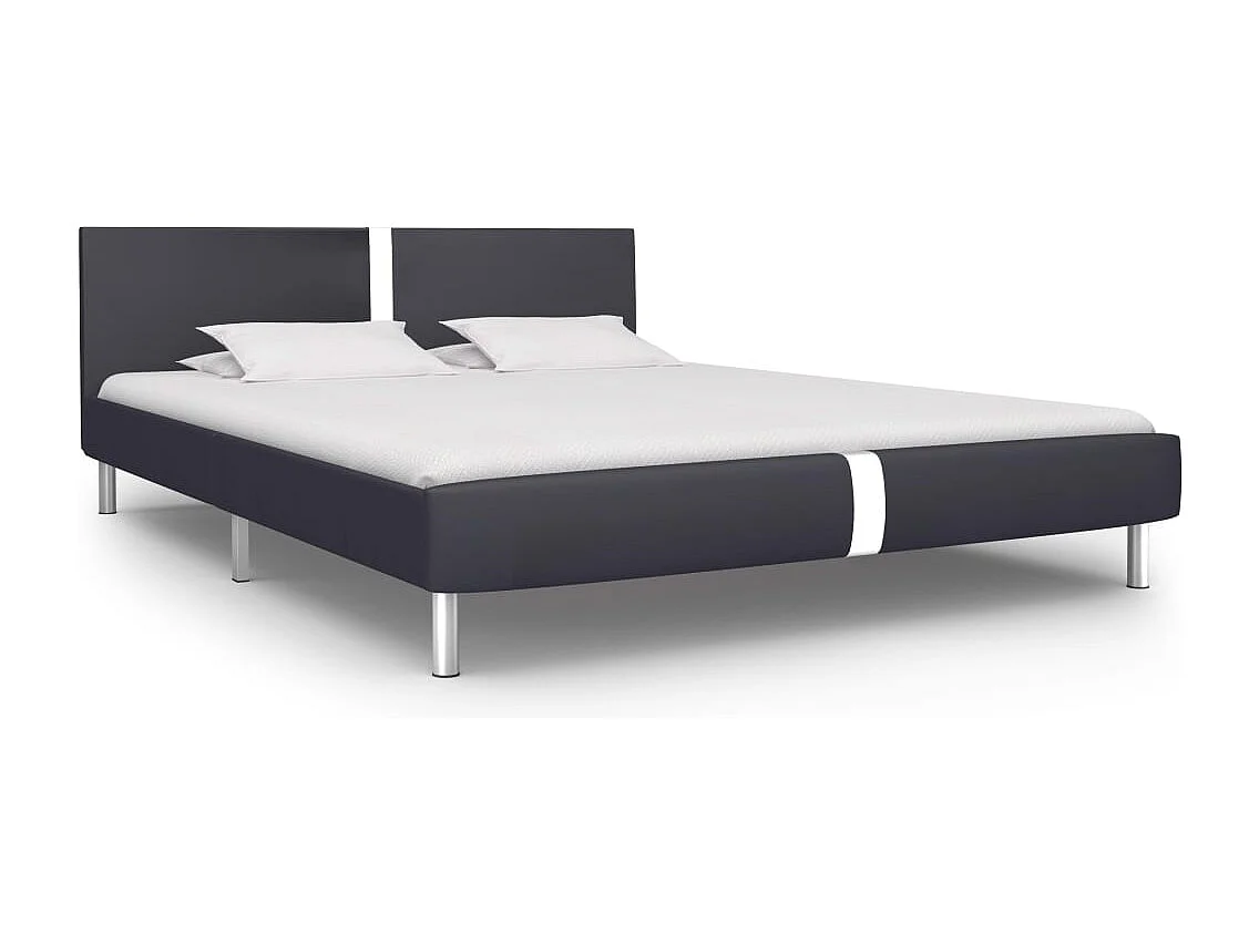 Bedframe zonder matras zwart kunstleer 120x200 cm