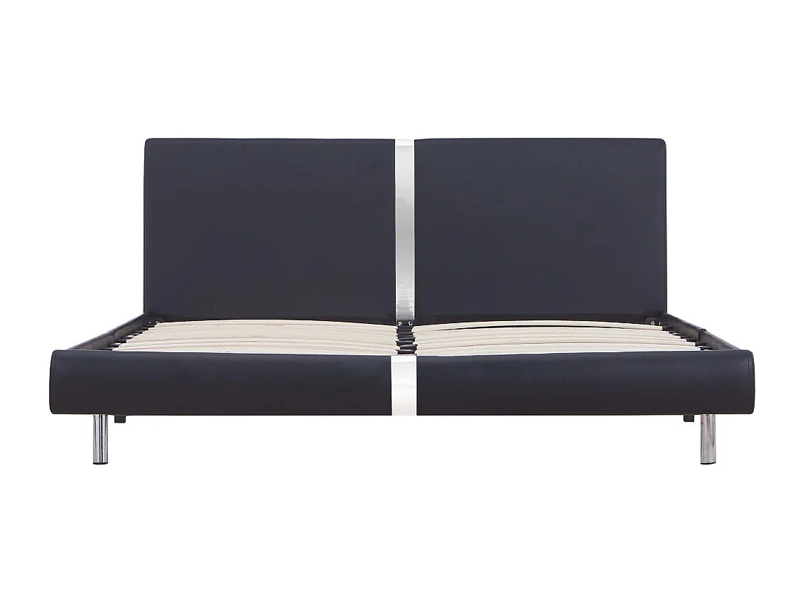 Bedframe zonder matras zwart kunstleer 120x200 cm