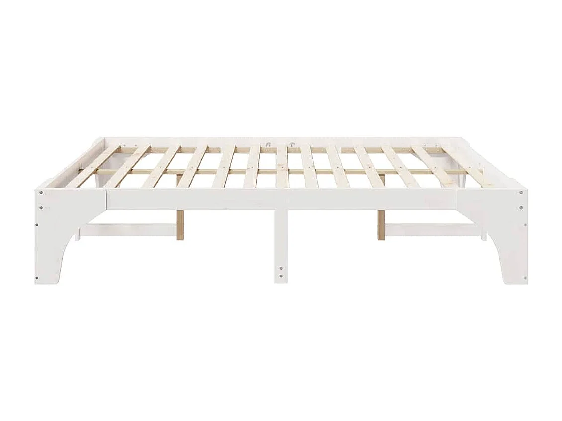 Estructura de cama elevada Blanco 180 x 200 cm Madera maciza de pino