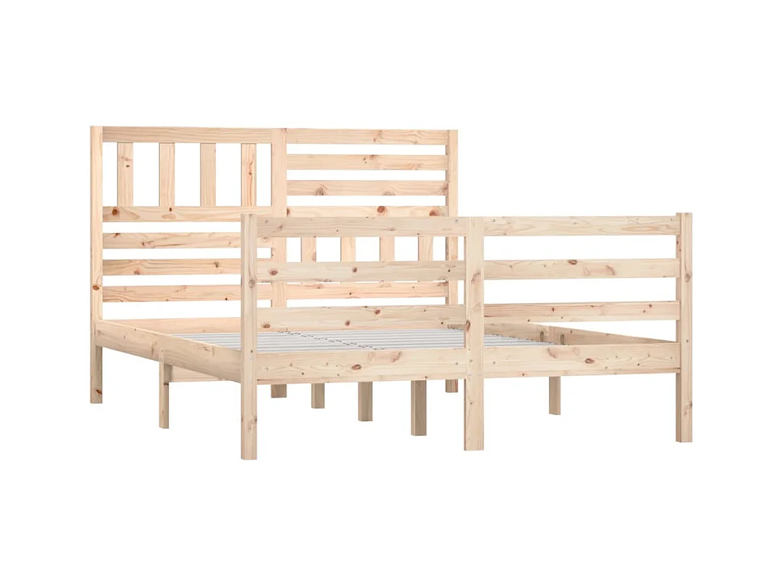 Cadre de lit sans matelas bois massif 120x200 cm