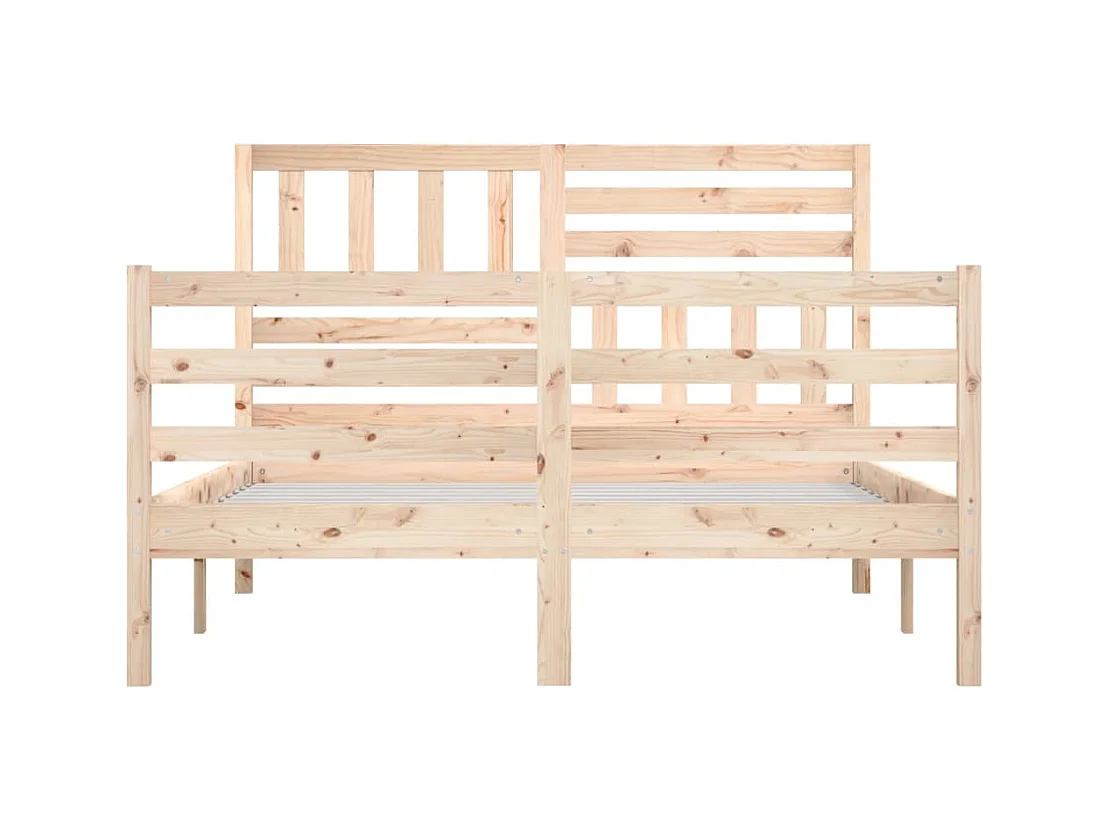 Cadre de lit sans matelas bois massif 120x200 cm