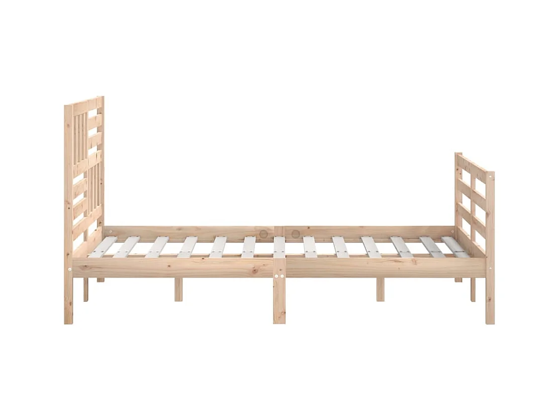 Cadre de lit sans matelas bois massif 120x200 cm