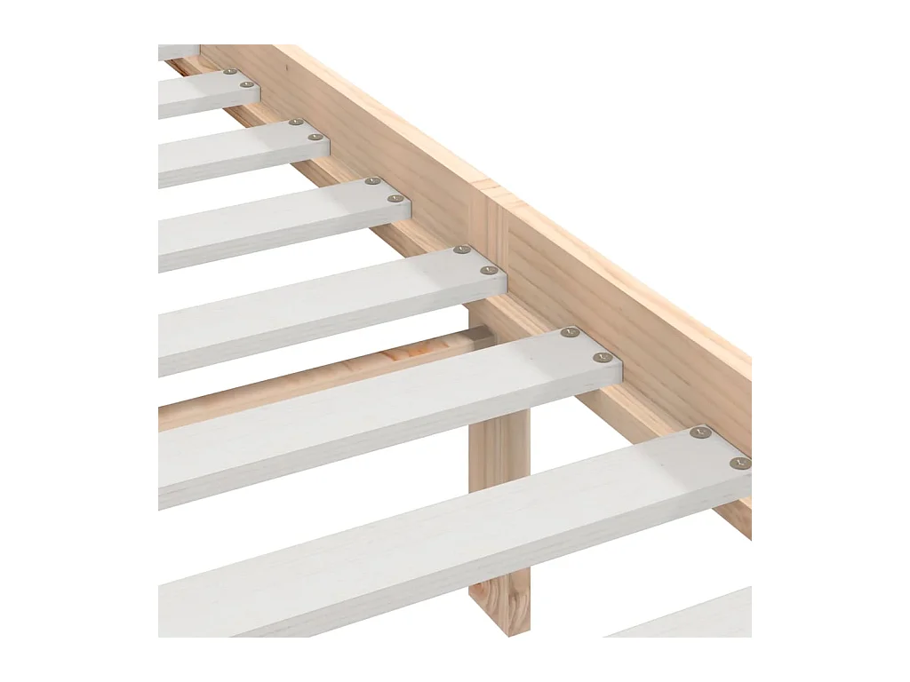 Cadre de lit sans matelas bois massif 120x200 cm