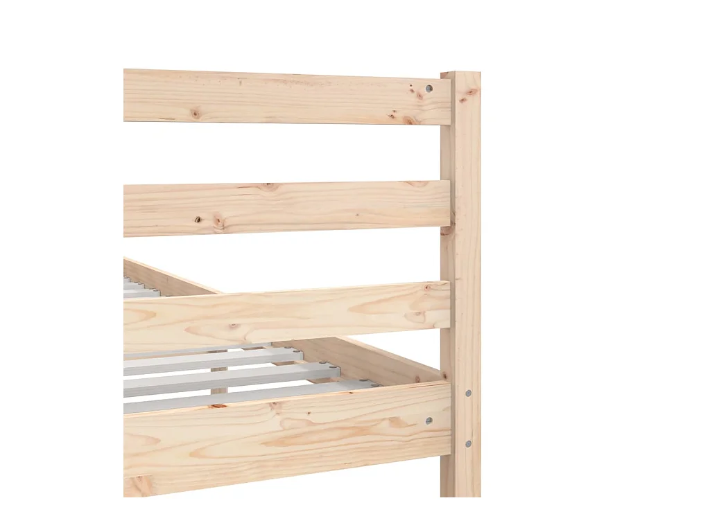 Cadre de lit sans matelas bois massif 120x200 cm