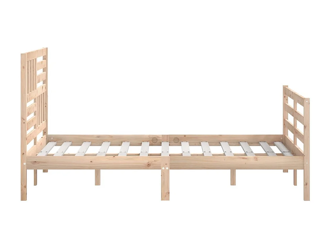 Cadre de lit sans matelas bois massif 120x200 cm
