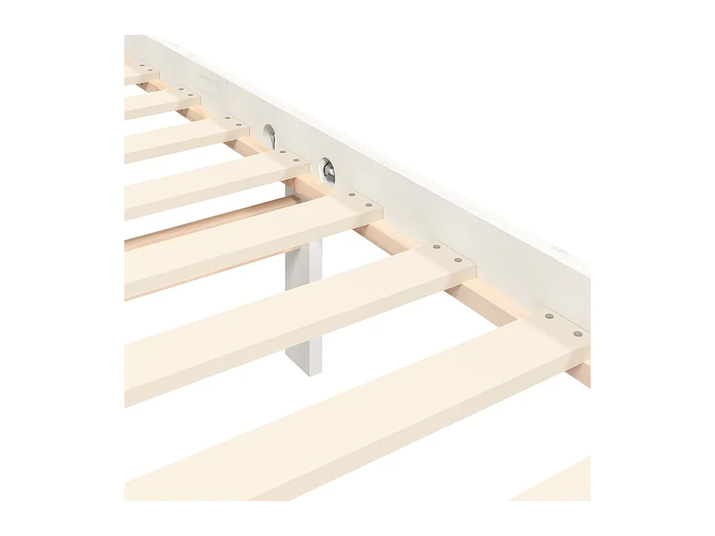 Bedframe zonder matras wit 140x190 cm massief grenenhout