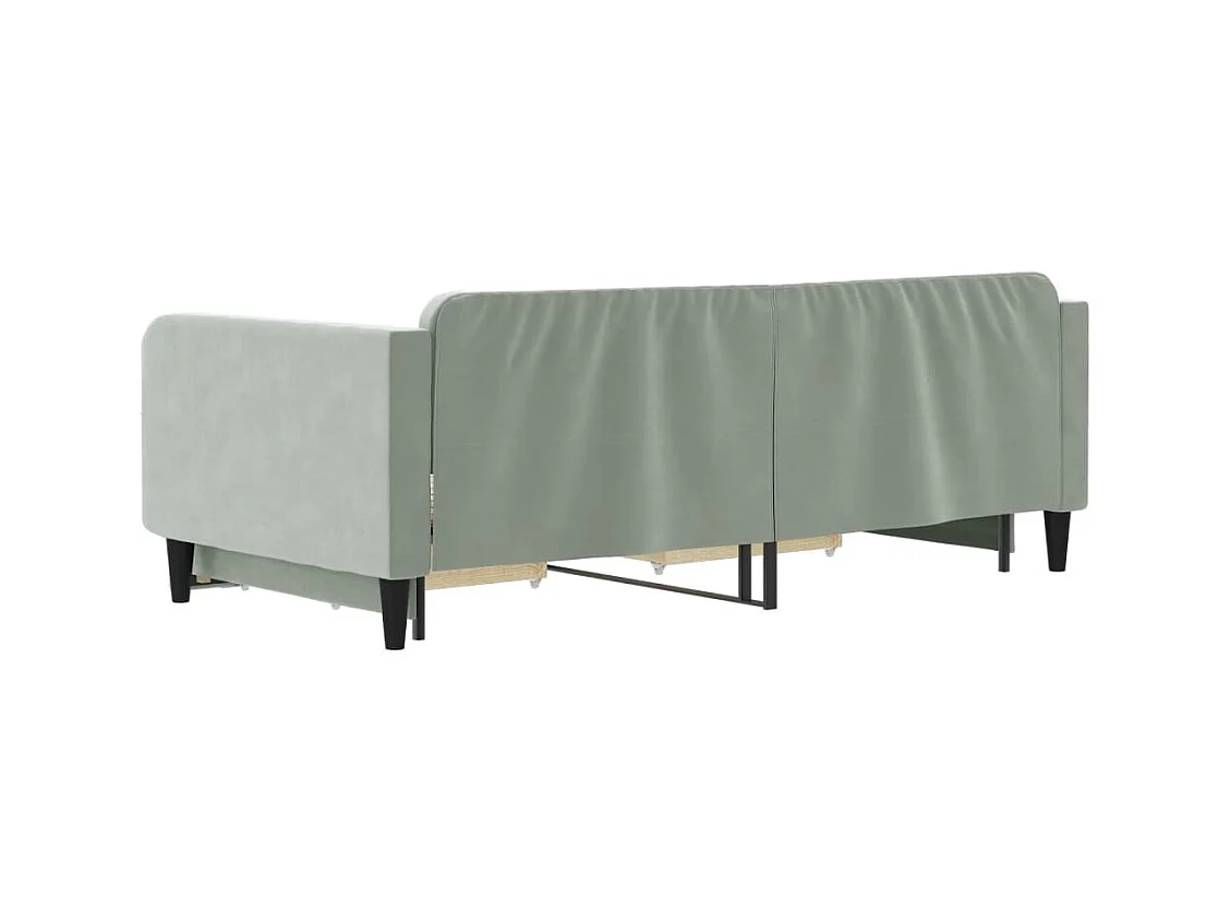 Lit de jour avec gigogne et tiroirs sans matelas 100x200 cm