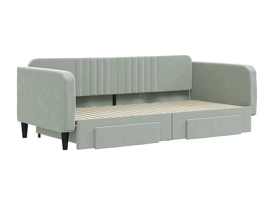 Dagbed met onderschuifbed en lades zonder matras 100x200 cm