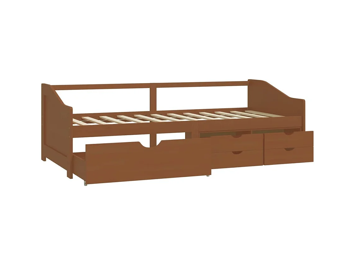 Lit de repos 3 places sans matelas Bois de pin massif 90x200 cm