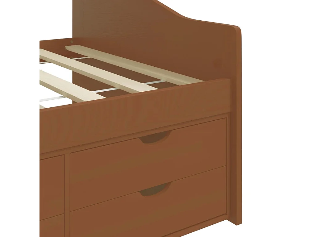 Lit de repos 3 places sans matelas Bois de pin massif 90x200 cm