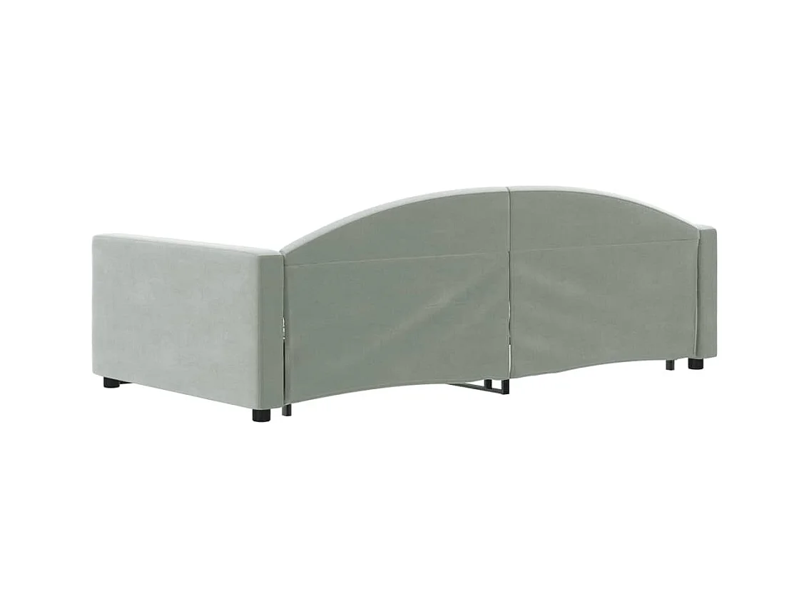 Divano letto con letto estraibile senza materasso grigio chiaro 100x200 cm