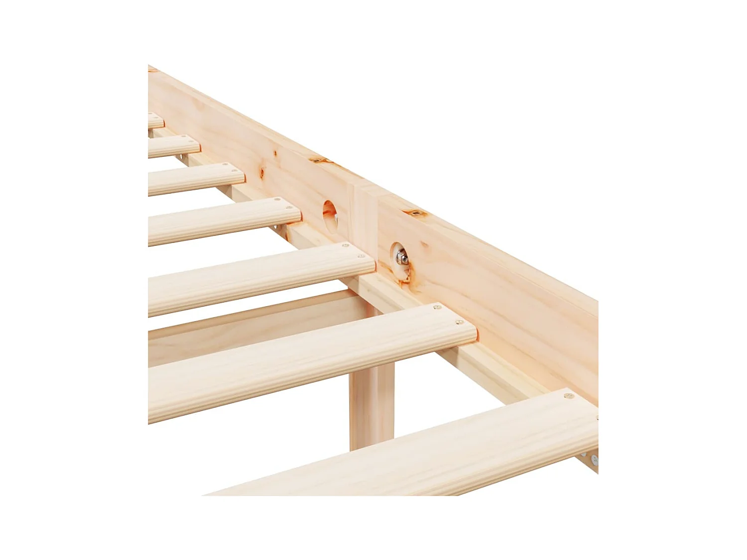 Lit pour personne âgée sans matelas 140x190 cm bois massif