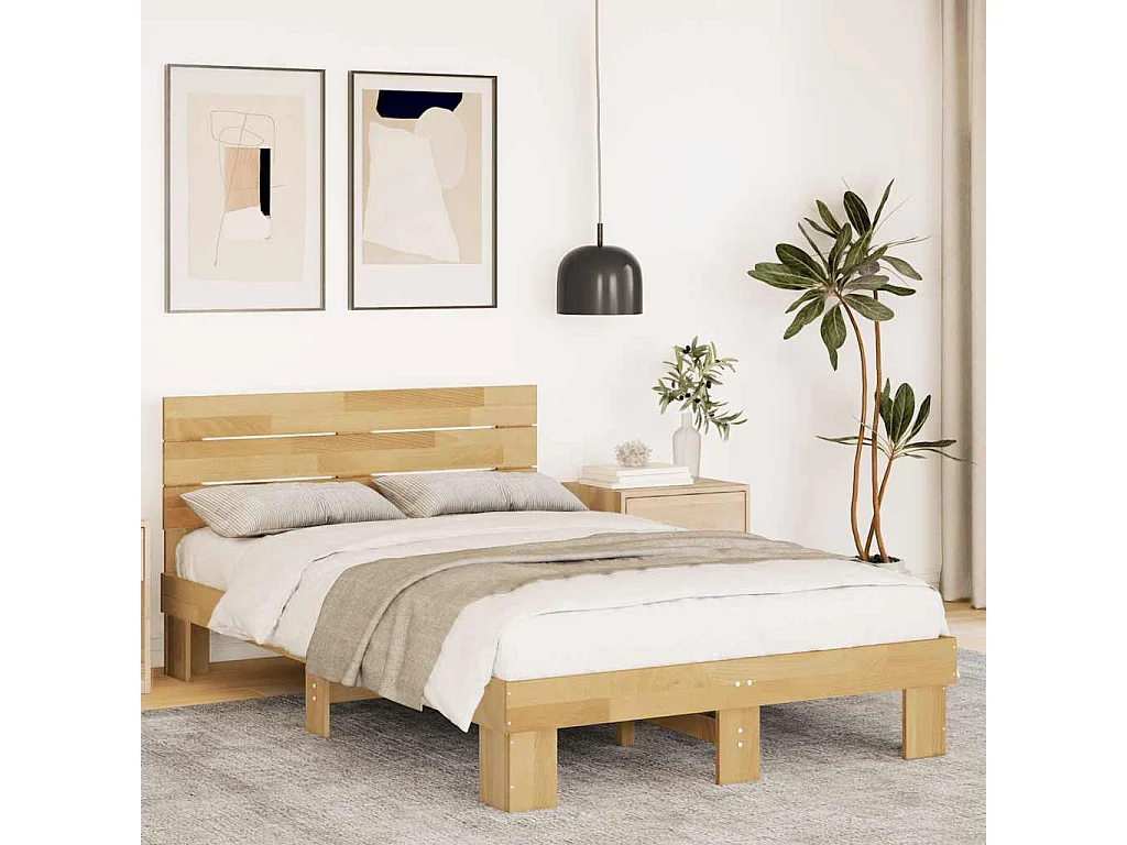 Bedframe met hoofdbord zonder matras 120x200 cm