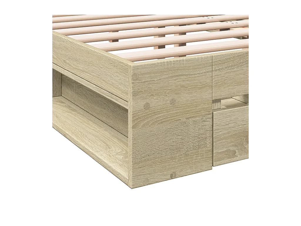 Bedframe met lades zonder matras sonoma eiken 120x200 cm