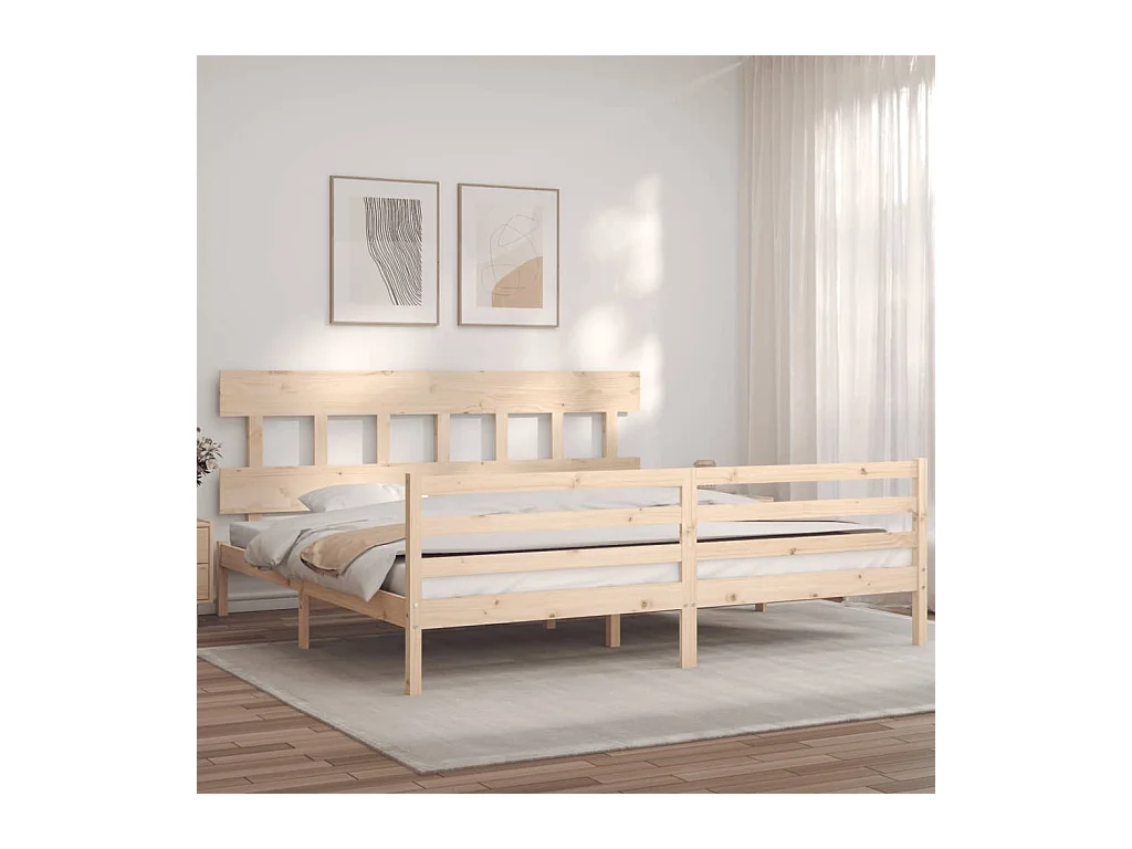 Bettgestell ohne Matratze 200x200 cm Massivholz