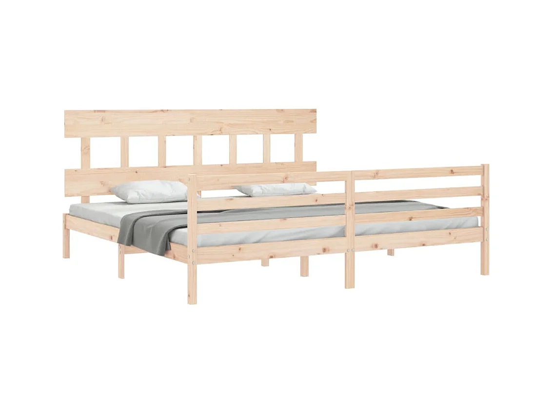 Bettgestell ohne Matratze 200x200 cm Massivholz