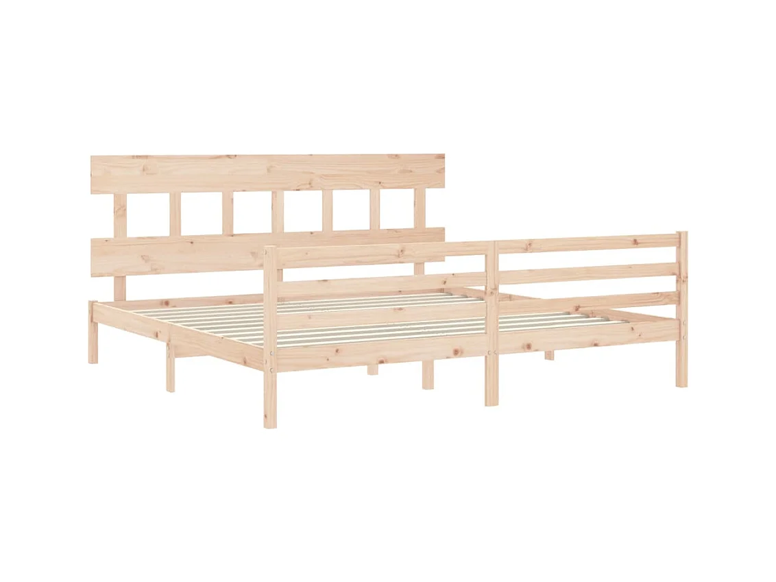 Bettgestell ohne Matratze 200x200 cm Massivholz