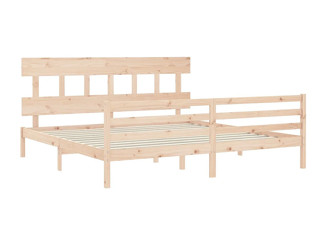 Cadre de lit sans matelas 200x200 cm bois massif