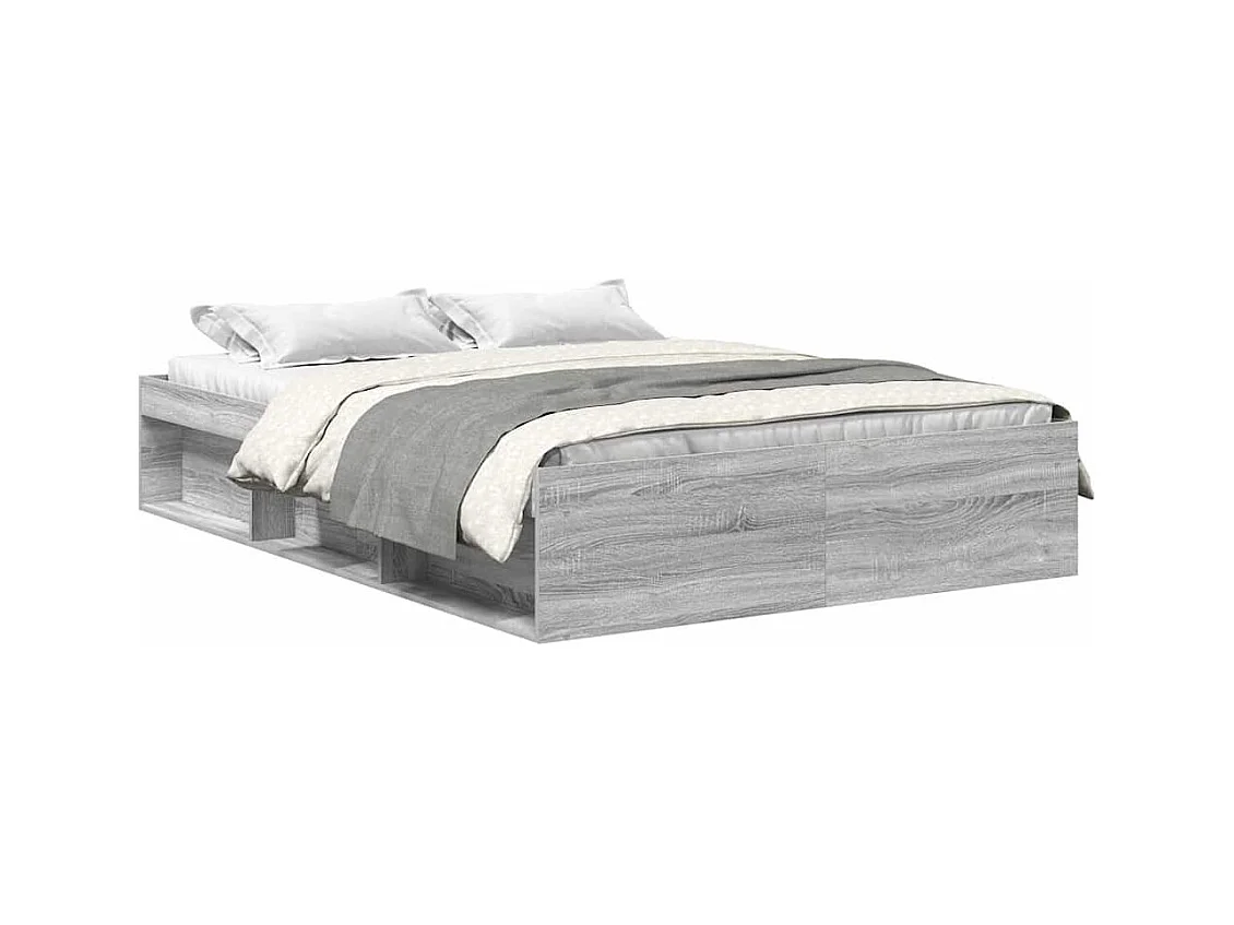 Bedframe zonder matras sonoma grijs 120x190 cm
