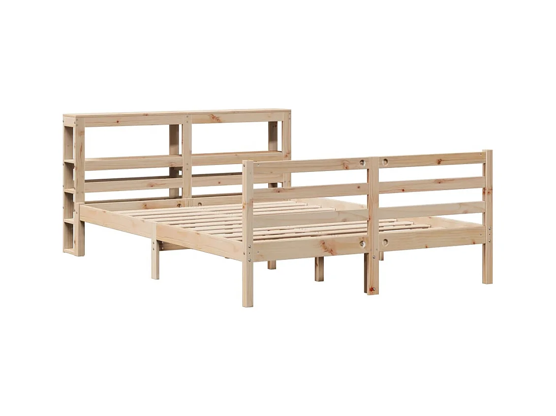 Struttura letto senza materasso 120x200 cm in legno massello di pino