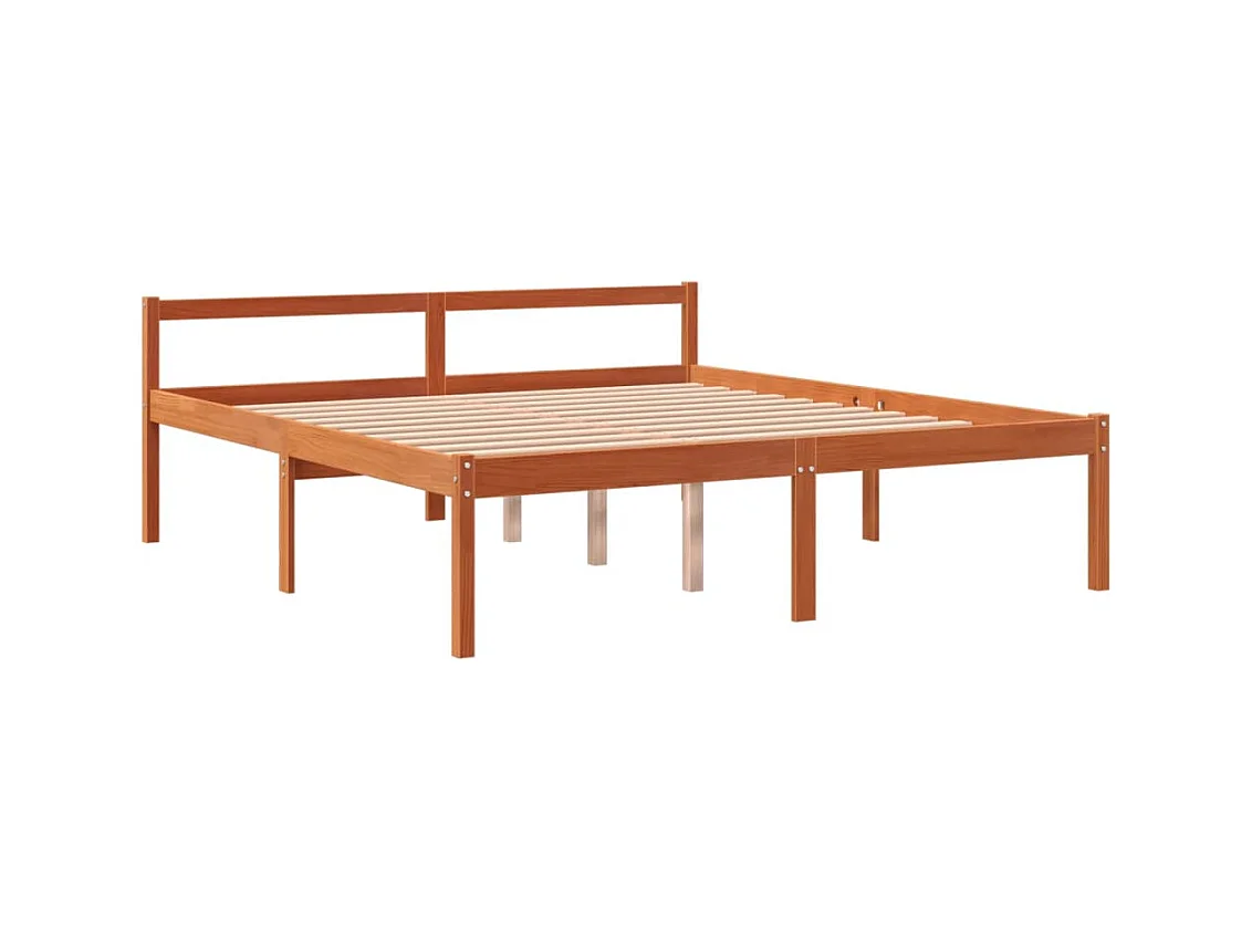 Letto per anziani senza materasso 160x200 cm in legno massello di pino