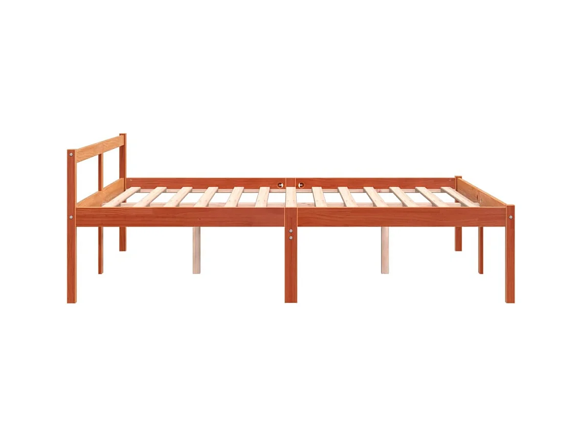 Letto per anziani senza materasso 160x200 cm in legno massello di pino