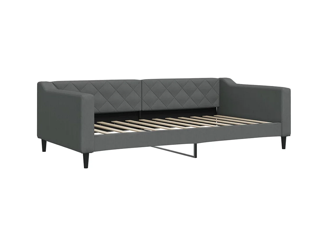 Divano letto con letto estraibile senza materasso grigio scuro 100x200 cm