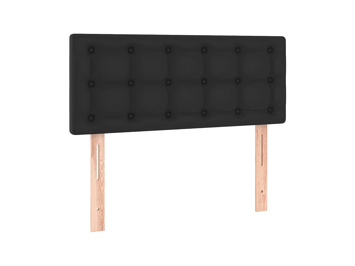 Rete a doghe con materasso Nero 100x200 cm Ecopelle