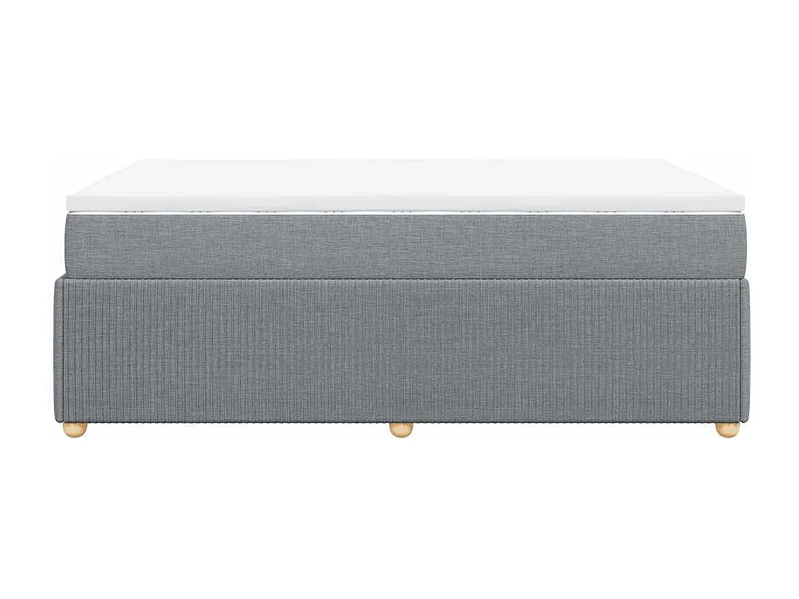 Sommier à lattes de lit et matelas gris clair 120x190 cm tissu