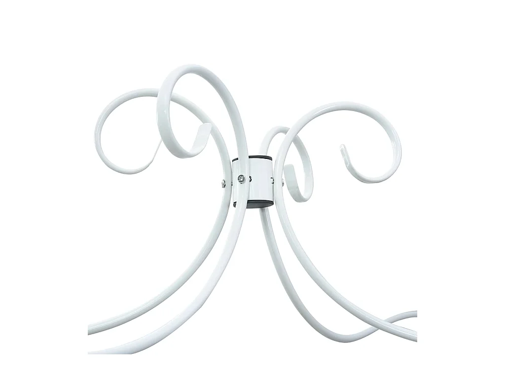 Struttura letto a baldacchino senza materasso in metallo bianco 180x200 cm