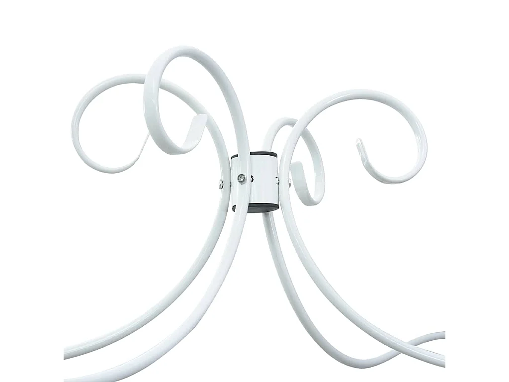 Cadre de lit à baldaquin sans matelas blanc métal 180x200 cm