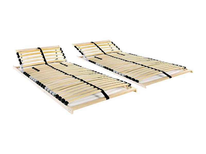 Lattenbodems zonder matras 2 stuks met 28 latten 90x200 cm