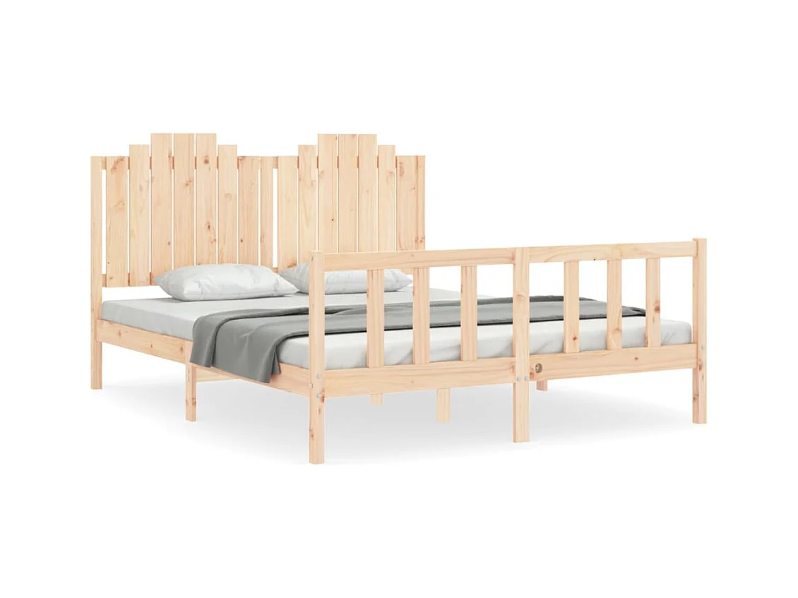 Cadre de lit sans matelas 160x200 cm bois massif de pin