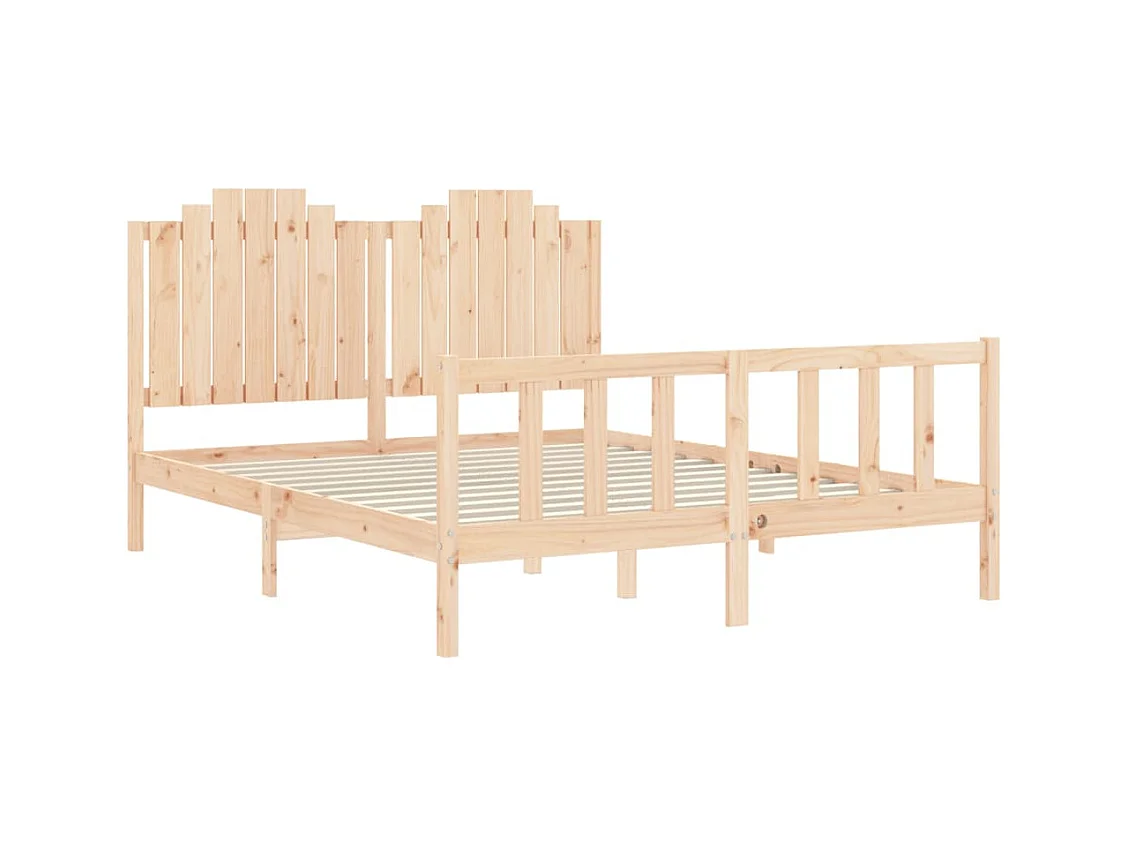 Cadre de lit sans matelas 160x200 cm bois massif de pin